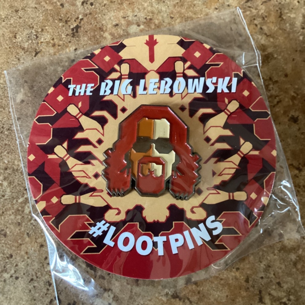 The Big Lebowski Pin The Dude Jeff Bridges Enamel LootCrate - Picture 3 of 3